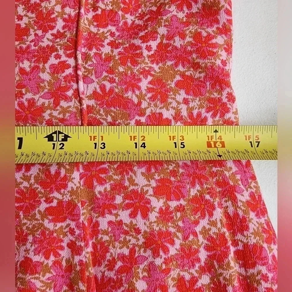 A loves a floral cherry print dress size L rayon - Picture 11 of 15